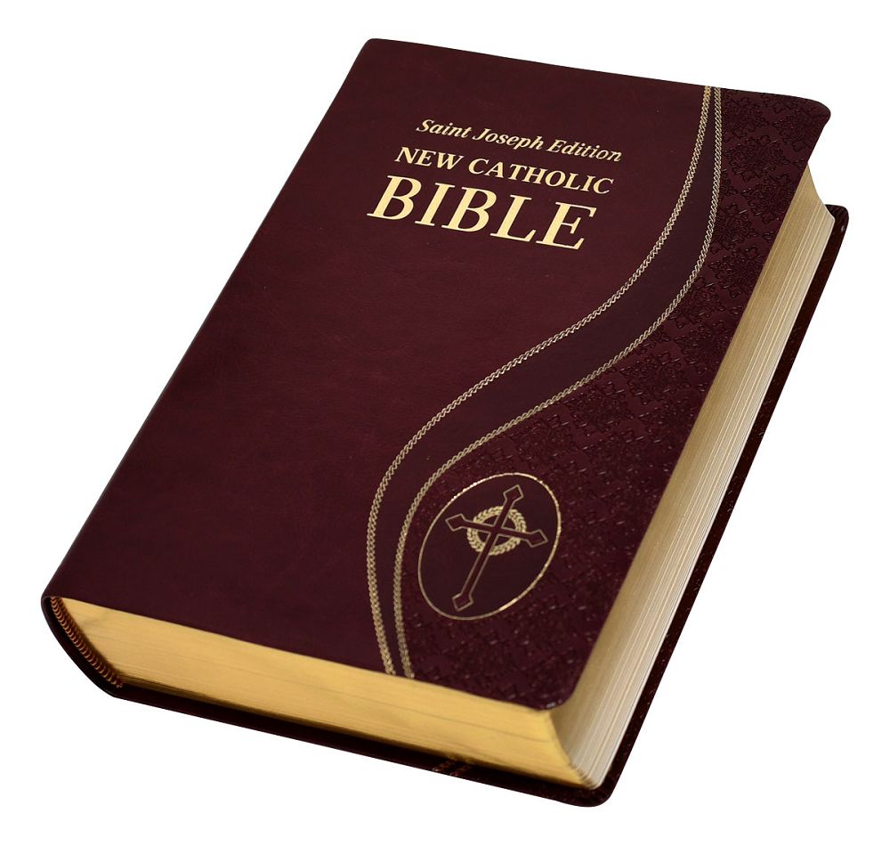 St. Joseph New Catholic Bible, Burgundy Leather, Giant Print