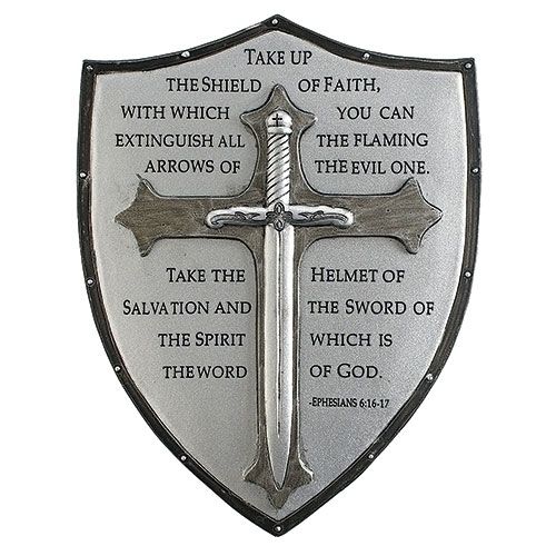 Armor of God Shield plaque, 6.5" tall