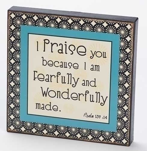 I Praise You wall plaque, 9.5" square