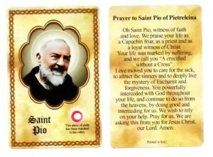 Relic Card, Padre Pio