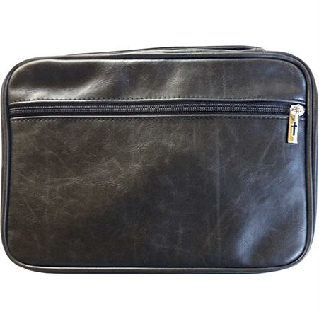 Black Leather Bible Cover, XXLarge