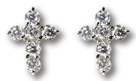 Crystal Cross Earrings