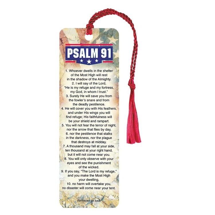 Psalm 91 Bookmark, tasseled