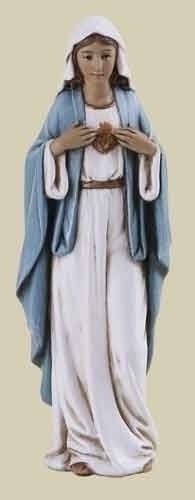 Immaculate Heart of Mary statue, 4" tall