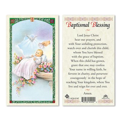 Baptism holy card