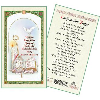 Confirmation holy card