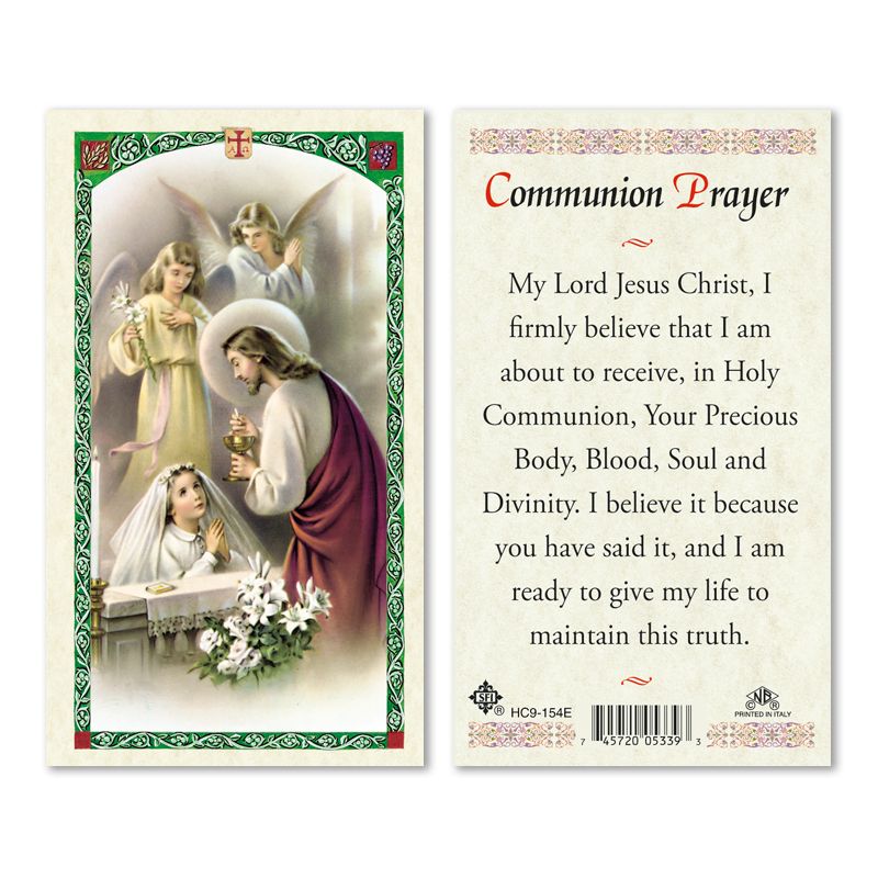 First Communion for Girl, holy card
