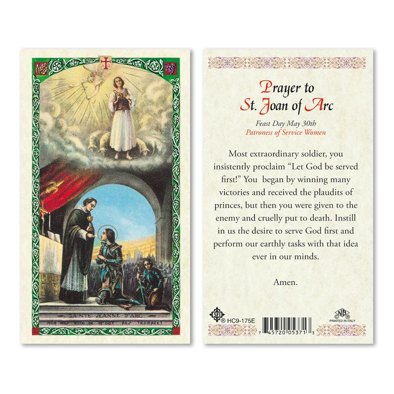 St. Joan of Arc holy card