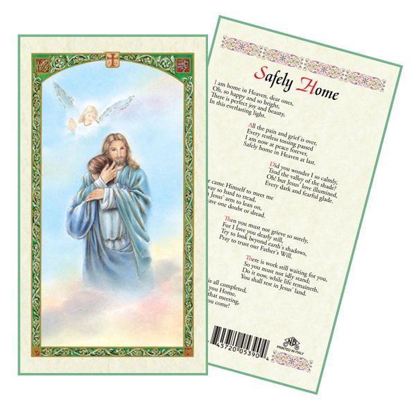 Safely Home holy card