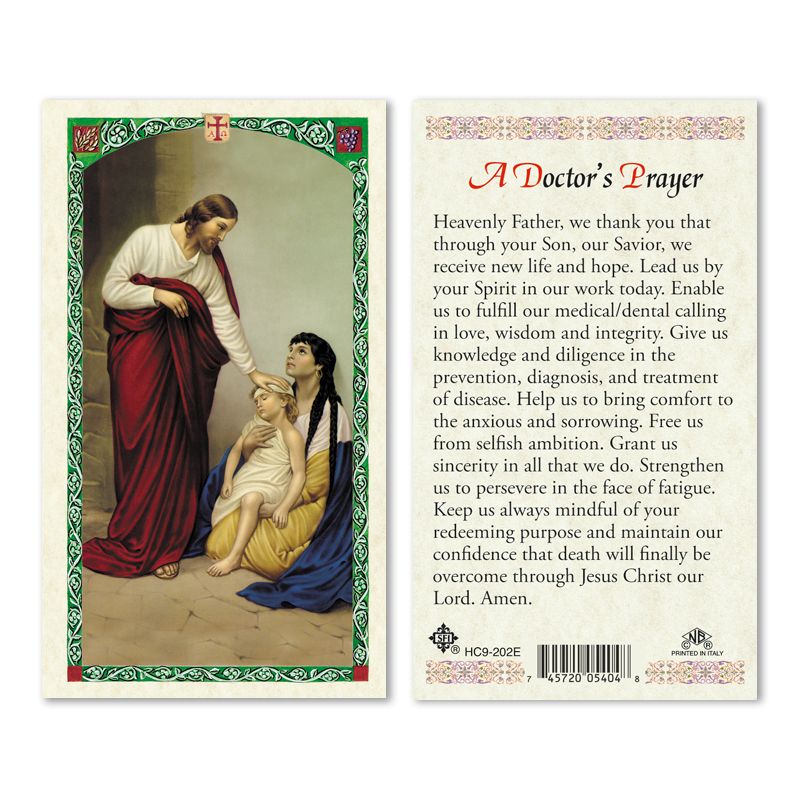 Doctor's Prayer holy card