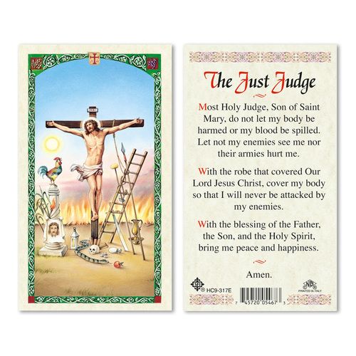 Just Judge holy card