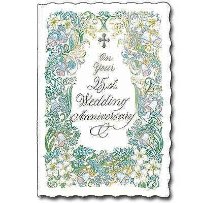 On your 25th Wedding Anniversary card 7007