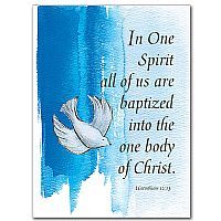 In One Spirit all of us are Baptized into the one body of Christ card