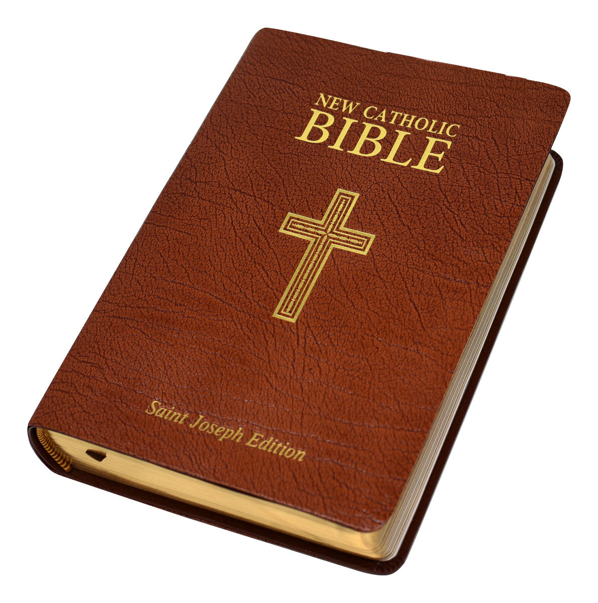 St. Joseph Bible, Brown Bonded Leather, Medium size