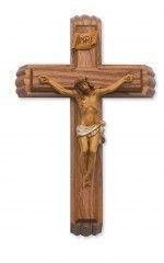 Sick Call Walnut Crucifix, 12" tall