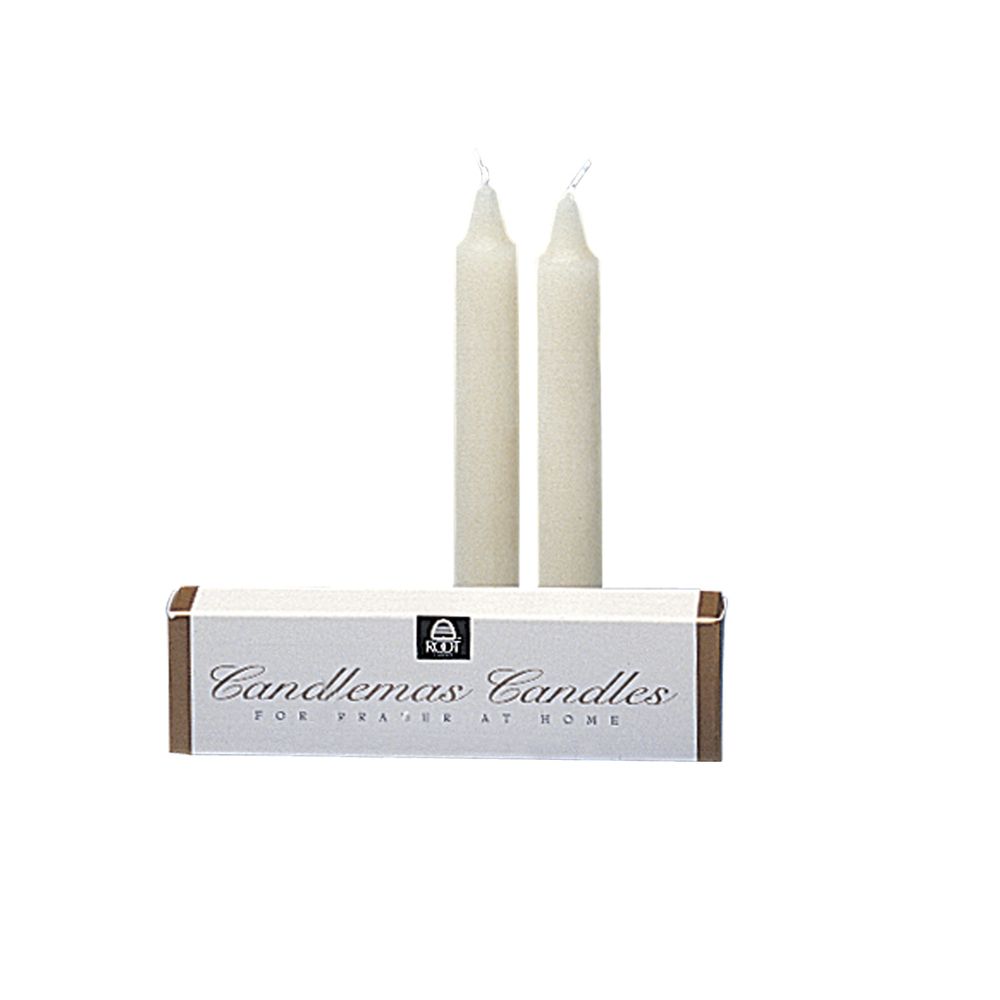 Candlemas Candles, 51% beeswax, box of 2