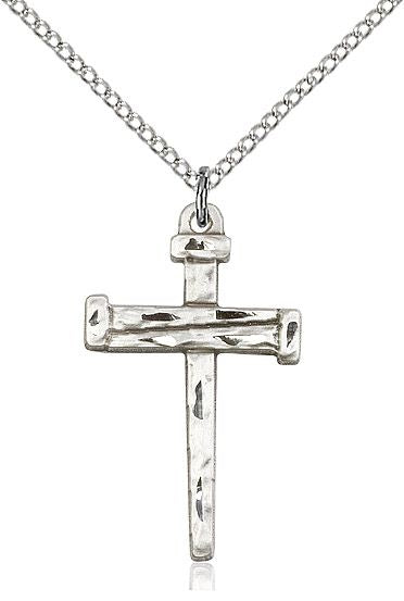Nail Cross medal 00131, Sterling Silver