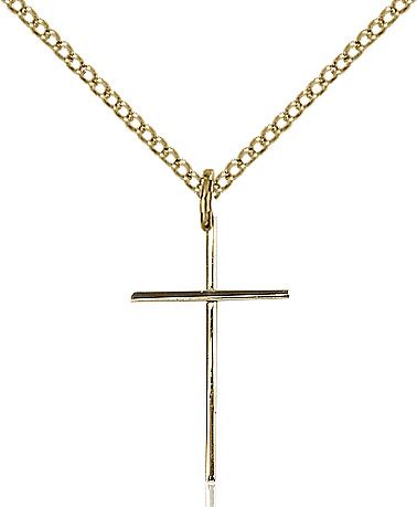 Cross medal 0014M2, Gold Filled