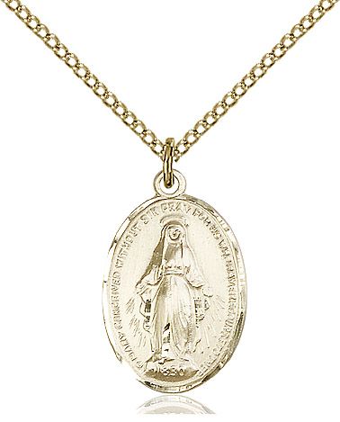 Miraculous medal 0015M2, Gold Filled