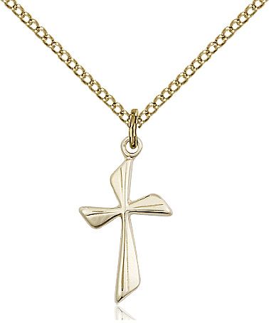 Cross medal 0016Y2, Gold Filled