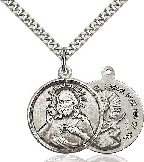 Scapular medal 0017S1, Sterling Silver