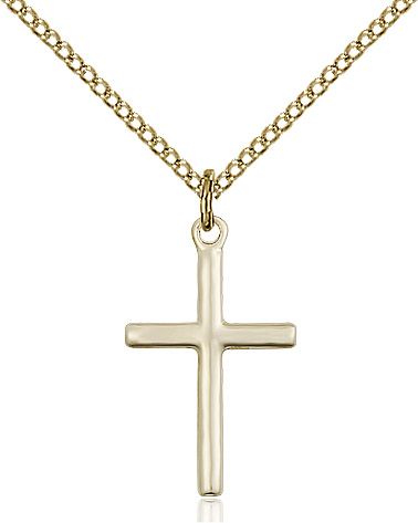 Cross medal 0017Y2, Gold Filled