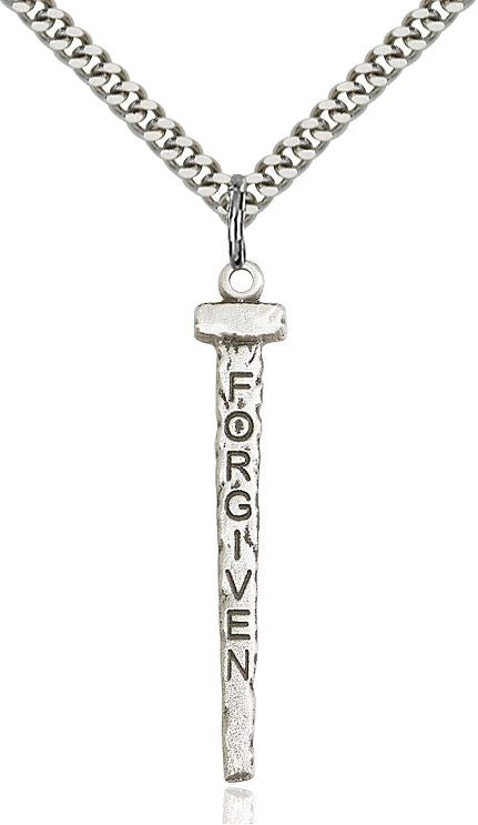 Forgiven Nail medal 00351, Sterling Silver