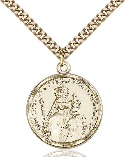 Our Lady of Consolation medal 00382, Gold Filled