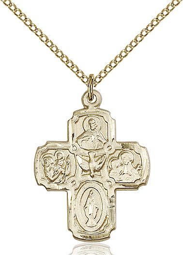 4-way Cross 00412, Gold Filled