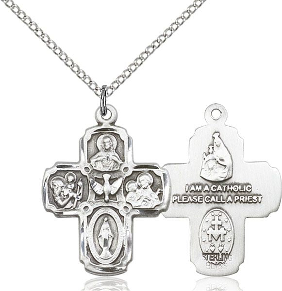 4-way Cross 00411, Sterling Silver