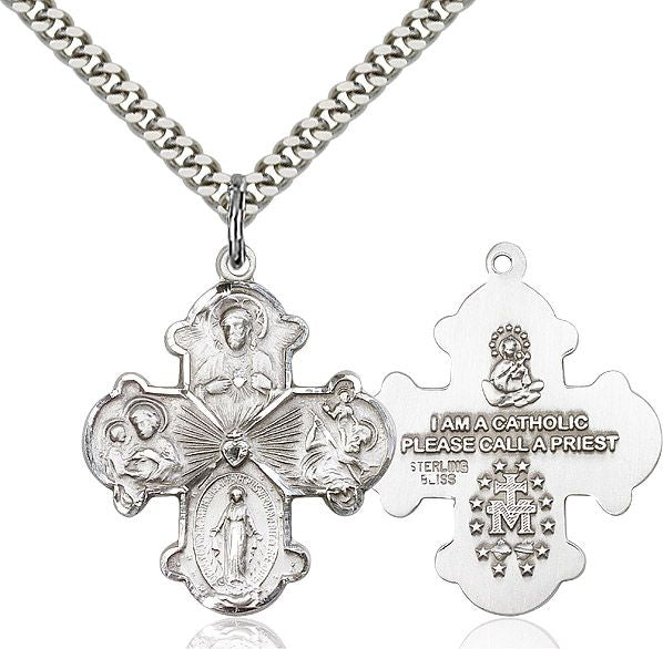 4-way Cross 00421, Sterling Silver