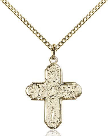 5-way Cross 00442, Gold Filled