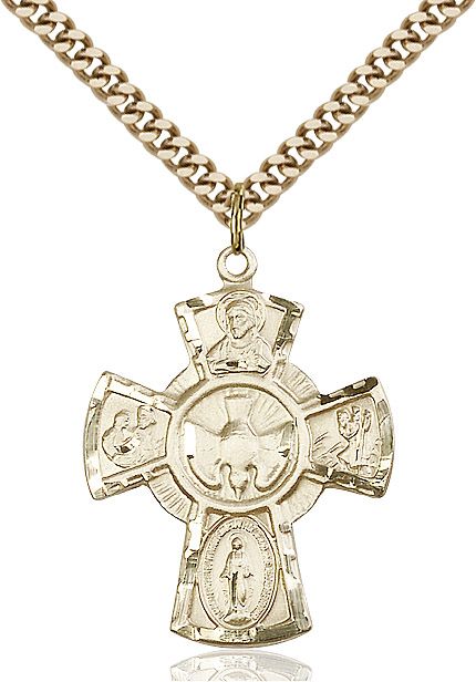 5-way Cross 00452, Gold Filled