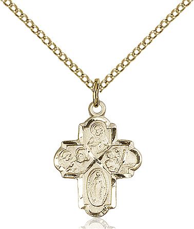 4-way Cross 00472, Gold Filled