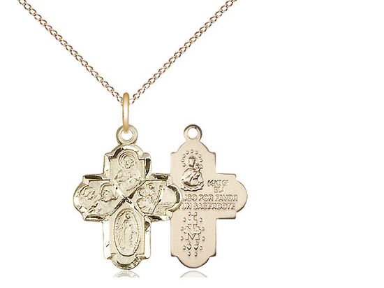 4-way Cross 0047SP2, Spanish, Gold Filled