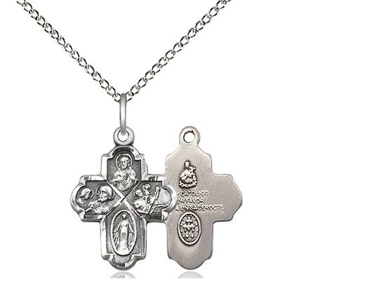 4-way Cross 0047SP1, Spanish, Sterling Silver