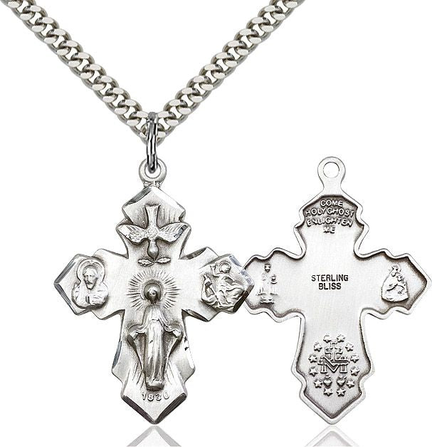 4-way Cross 00481, Sterling Silver