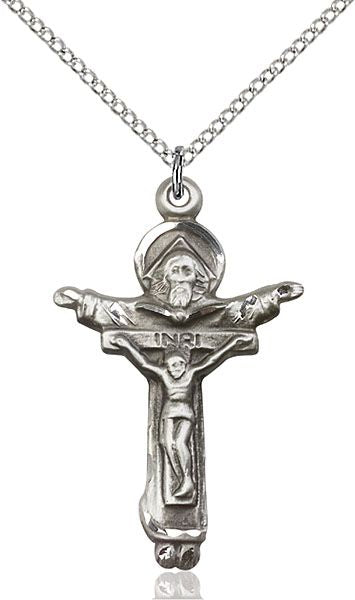 Trinity Crucifix medal 00651, Sterling Silver