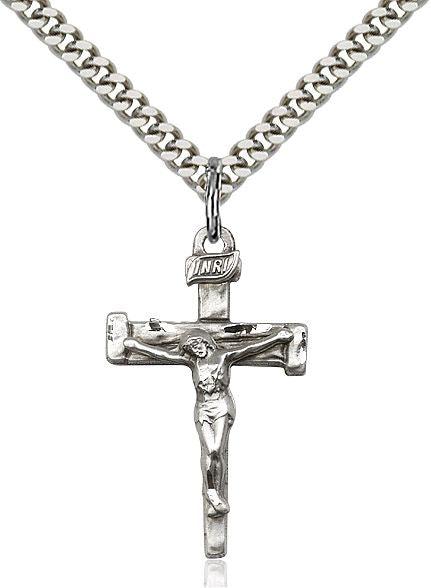 Nail Crucifix medal 00731, Sterling Silver