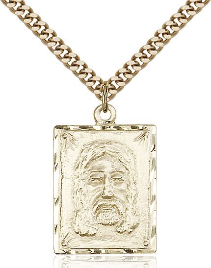 Holy Face medal 00752, Gold Filled