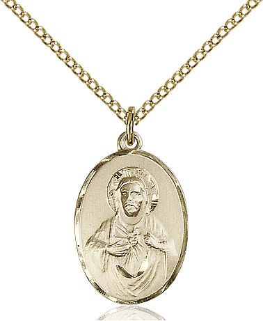 Scapular medal 0090S2, Gold Filled