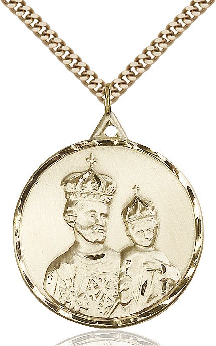 Saint Joseph round medal 0201K2, Gold Filled