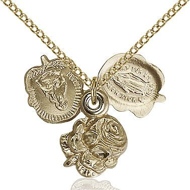 Rosebud medal 02022, Gold Filled