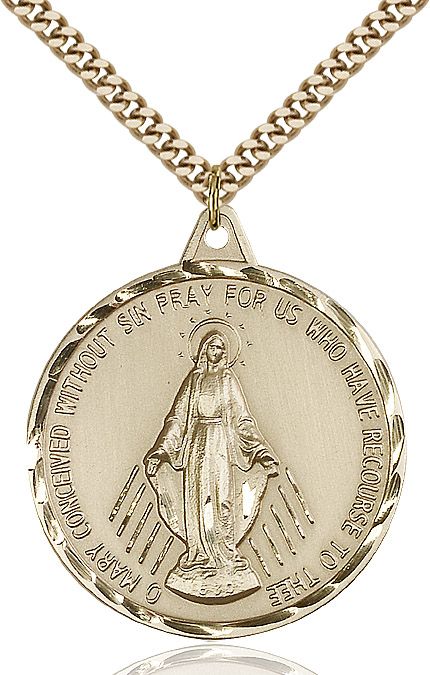 Miraculous medal 0203M2, Gold Filled