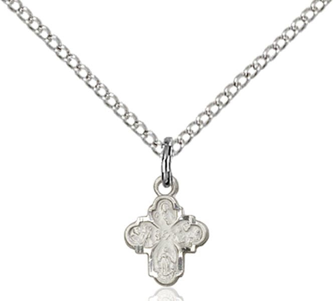 4-way Cross 0207PL1, Sterling Silver