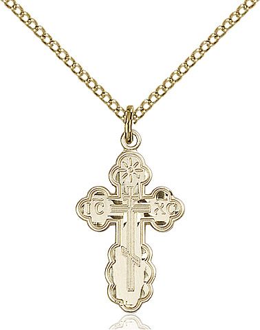 Saint Olga Cross medal 02562, Gold Filled