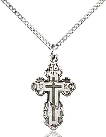 Saint Olga Cross medal 02561, Sterling Silver