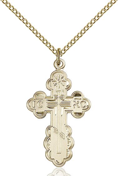 Saint Olga Cross medal 02572, Gold Filled