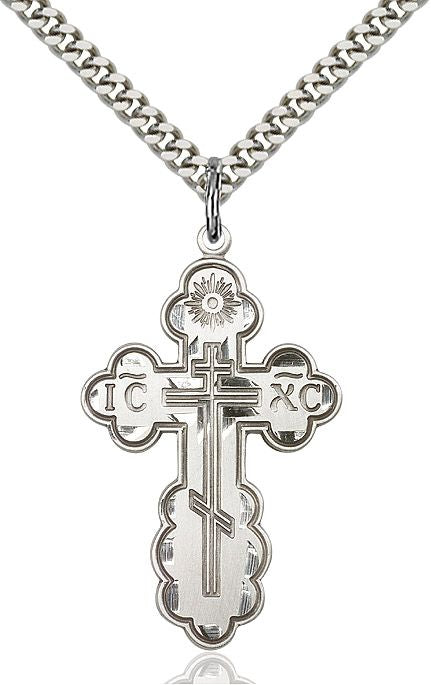 Saint Olga Cross medal 02581, Sterling Silver