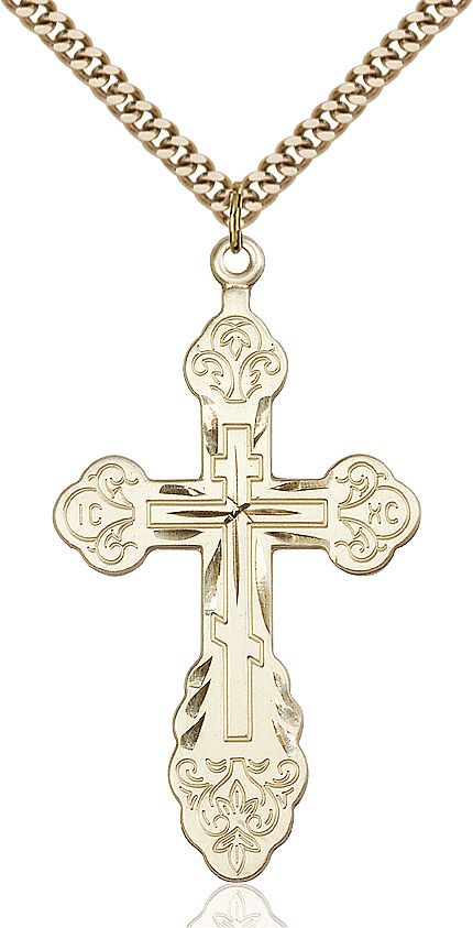 Cross medal 02622, Gold Filled